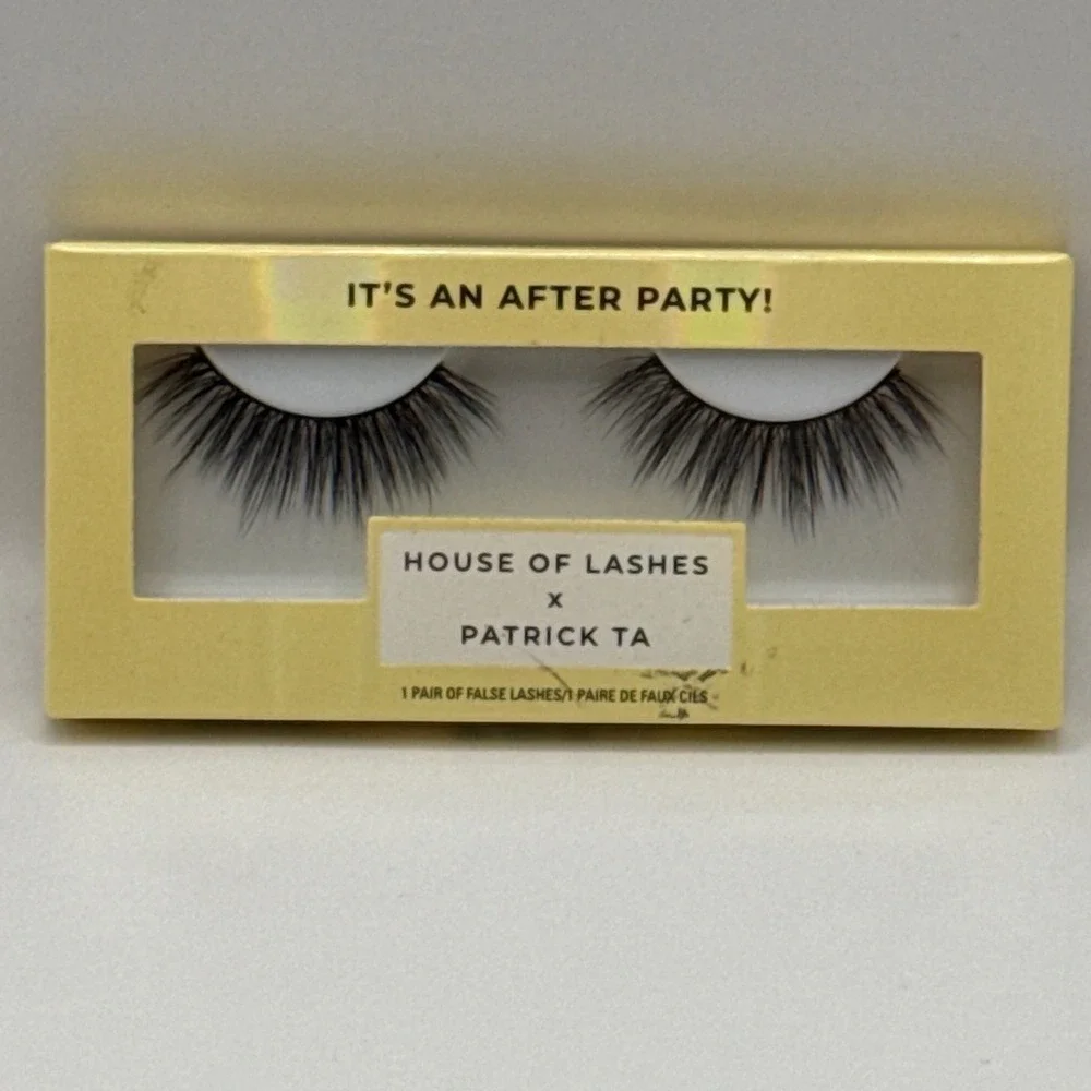House of Lashes x Patrick Ta It's An After Party False Eyelashes Vegan Black NEW